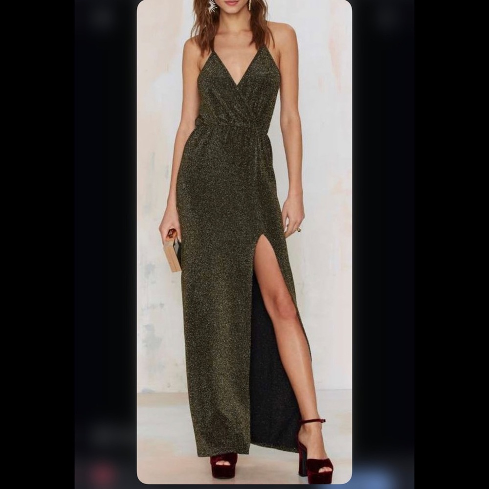 Nasty Gal Glitter Maxi Dress